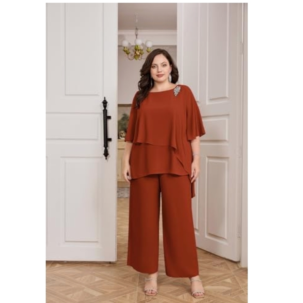Hanna Nikole - Sz 24 Mother of The Bride Summer Cocktail Pantsuits - Picture 4 of 10